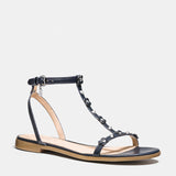 COACH-Henriette - Floral Rivets Flat Sandal-Q8309-chk